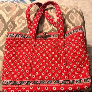 Vera Bradley Red Floral Tote Bag